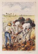Camille Pissarro The ploughman USA oil painting artist